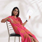 trueBrowns Pink Cotton Print pleated Dress | Swadesiicart