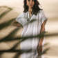 trueBrowns White Cotton Oversized Dress | Swadesiicart