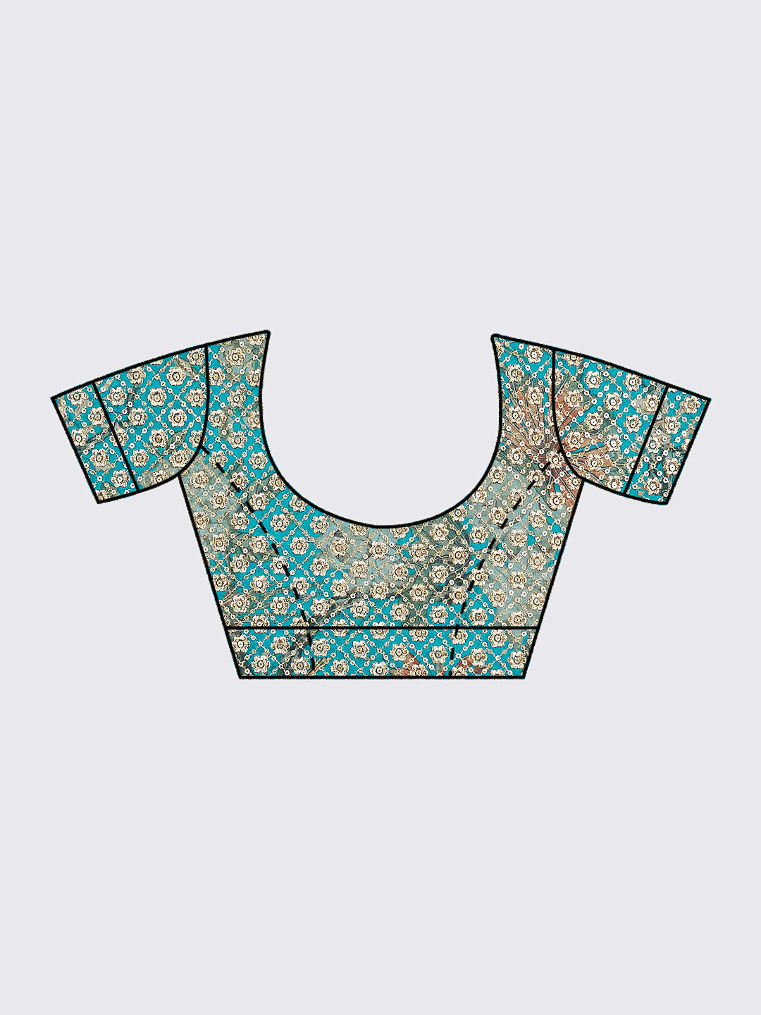 House of Panchhi Sea Green Colour Organza Floral Design Digital Print Lehenga Choli & Dupatta | Swadesiicart
