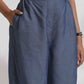 trueBrowns Blue Cotton Check Shirt Top Co-ord Set - Swadesiicart