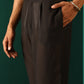 trueBrowns Men's Black Ikat Muslin Silk Printed Co-ord Set - Swadesiicart