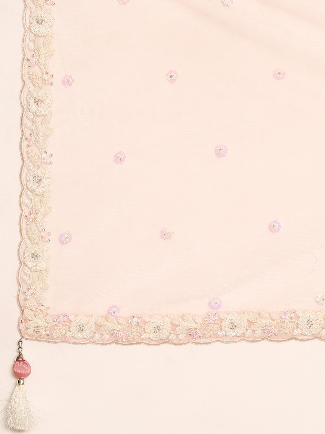 House of Panchhi Rose Gold Chinon Sequins And Zarkan Embroidery Lehenga Choli & Dupatta | Swadesiicart