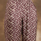 trueBrowns Dark Mauve Zig Zag Printed Silk Kaftan Co-Ord Set - Swadesiicart