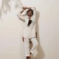 trueBrowns Off-White Cotton Linen Kurta Co-Ord Set - Swadesiicart