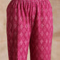 trueBrowns Pink Dabu Print Cotton Baggy Sleeve Co-Ord Set - Swadesiicart