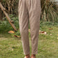 trueBrowns Khaki Cotton Embroidered Co-ord Set - Swadesiicart