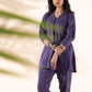trueBrowns Purple Cotton Dobby Co-ord Set - Swadesiicart