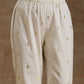 trueBrowns Ivory Gold Cotton Flared Co-Ord Set - Swadesiicart