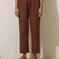 trueBrowns Brown Cotton Linen Kurta Pant Set | Swadesiicart