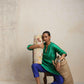 trueBrowns Bright Green Silk Kurta Co-ord Set - Swadesiicart