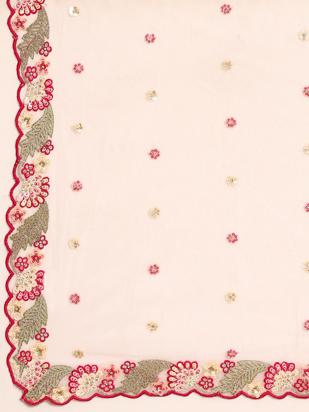 House of Panchhi Pink Organza Sequins And Zarkan Embroidery Lehenga Choli & Dupatta | Swadesiicart