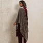trueBrowns Maroon Velvet Embroidered Kurta Pant Dupatta Set | Swadesiicart