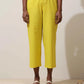 trueBrowns Lime Cotton Linen Kurta Co-Ord Set - Swadesiicart