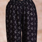 trueBrowns Black White Floral Print Cotton Collar Short Co-Ord Set - Swadesiicart
