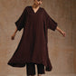 trueBrowns Cola Brown Modal Satin Oversized Kurta Set | Swadesiicart
