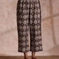 trueBrowns Clay Dabu Buta Print Cotton Sleeveless Flared Kurta Pant Set | Swadesiicart