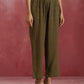 trueBrowns Olive Cotton Dobby Dobby Co-ord set - Swadesiicart