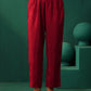trueBrowns Maroon Diamond Viscose Silk Relaxed Co-ord Set - Swadesiicart