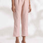 trueBrowns Light Pink Slub Kurta Set | Swadesiicart