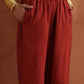 trueBrowns Rust Metallic Straight Kurta Set | Swadesiicart