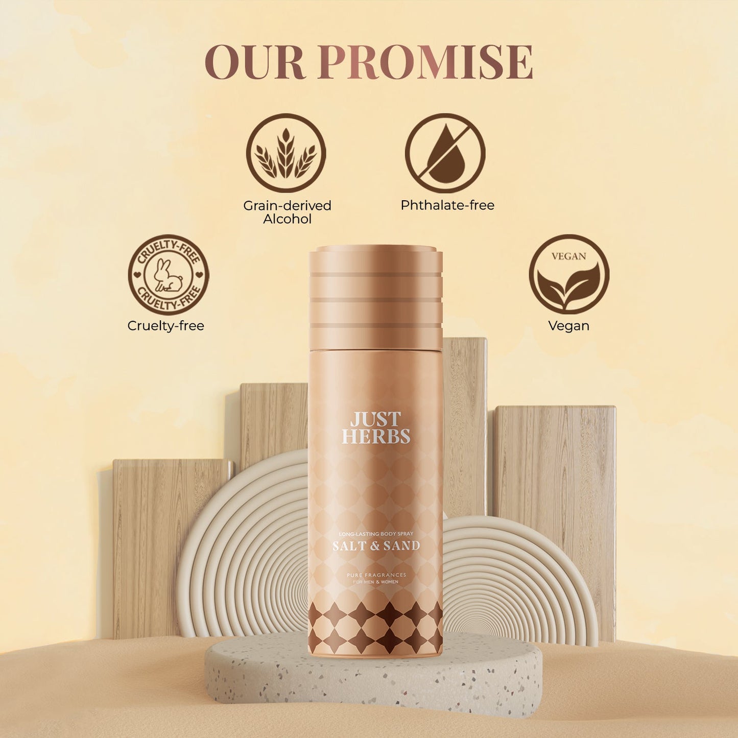 Long Lasting Salt and Sand Deodorant Body Spray For Men & Women