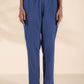 trueBrowns Blue Cotton Ikat Kaftan Co-ord Set - Swadesiicart
