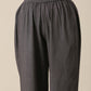trueBrowns Slate Grey Slub Texture Overlap Pleat Kurta Pant Set | Relove | Swadesiicart