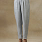 trueBrowns Grey Bandhani Printed Silk One-Shoulder Kurta Pant Set | Swadesiicart