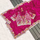 Lorenvalley Fashion Magenta Jimmy Choo with Embroidery Threads Codding & Sequins Work Saree with Blouse - Swadesiicart