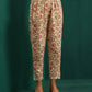 trueBrowns Pink Floral Cotton Printed Neck Pleat Co-ord Set - Swadesiicart