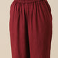 trueBrowns Ruby Wine Slub Texture High Low Kaftan Pant Set | Swadesiicart