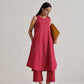 trueBrowns Honey Red Panelled Co-ord Set - Swadesiicart