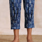 trueBrowns Indigo Dabu Zig-Zag Motifs Print Cotton Sleeveless Co-Ord Set - Swadesiicart