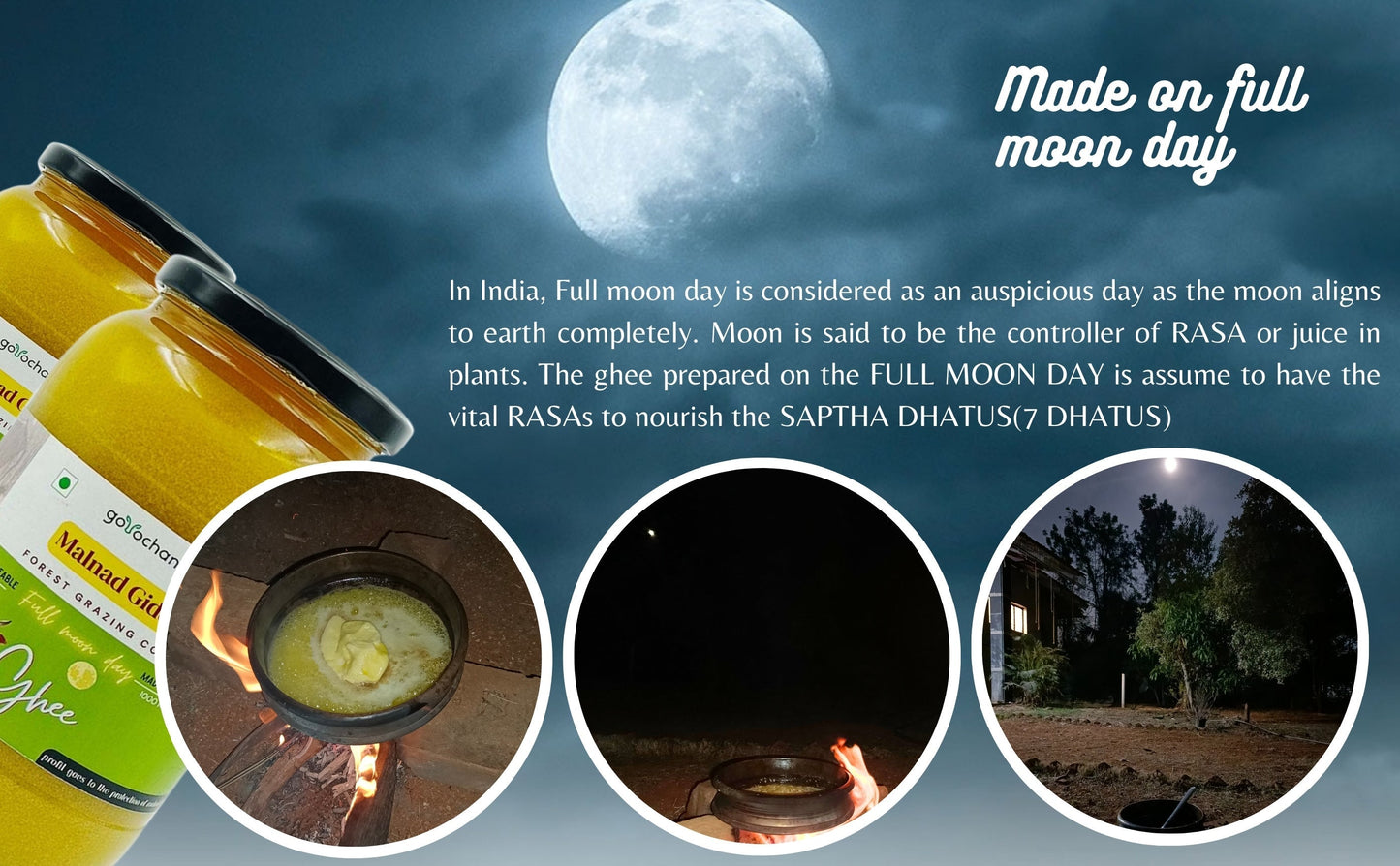 Gorochana 100% Source Traceable Desi Malnad Gidda A2 Full Moon Day Bilona Cow Ghee | Pure Ghee | Organic Ghee - Limited Time Offer - Swadesiicart