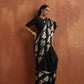 trueBrowns Black Metallic Ready To Wear Saree | Swadesiicart
