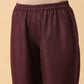 trueBrowns Cotton Linen Purple Boxy Fit Co-Ord Set - Swadesiicart