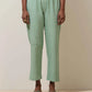 trueBrowns Mint Green Cotton Linen Kurta Co-Ord Set - Swadesiicart