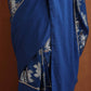 trueBrowns Blue Metallic Ready To Wear Saree | Swadesiicart