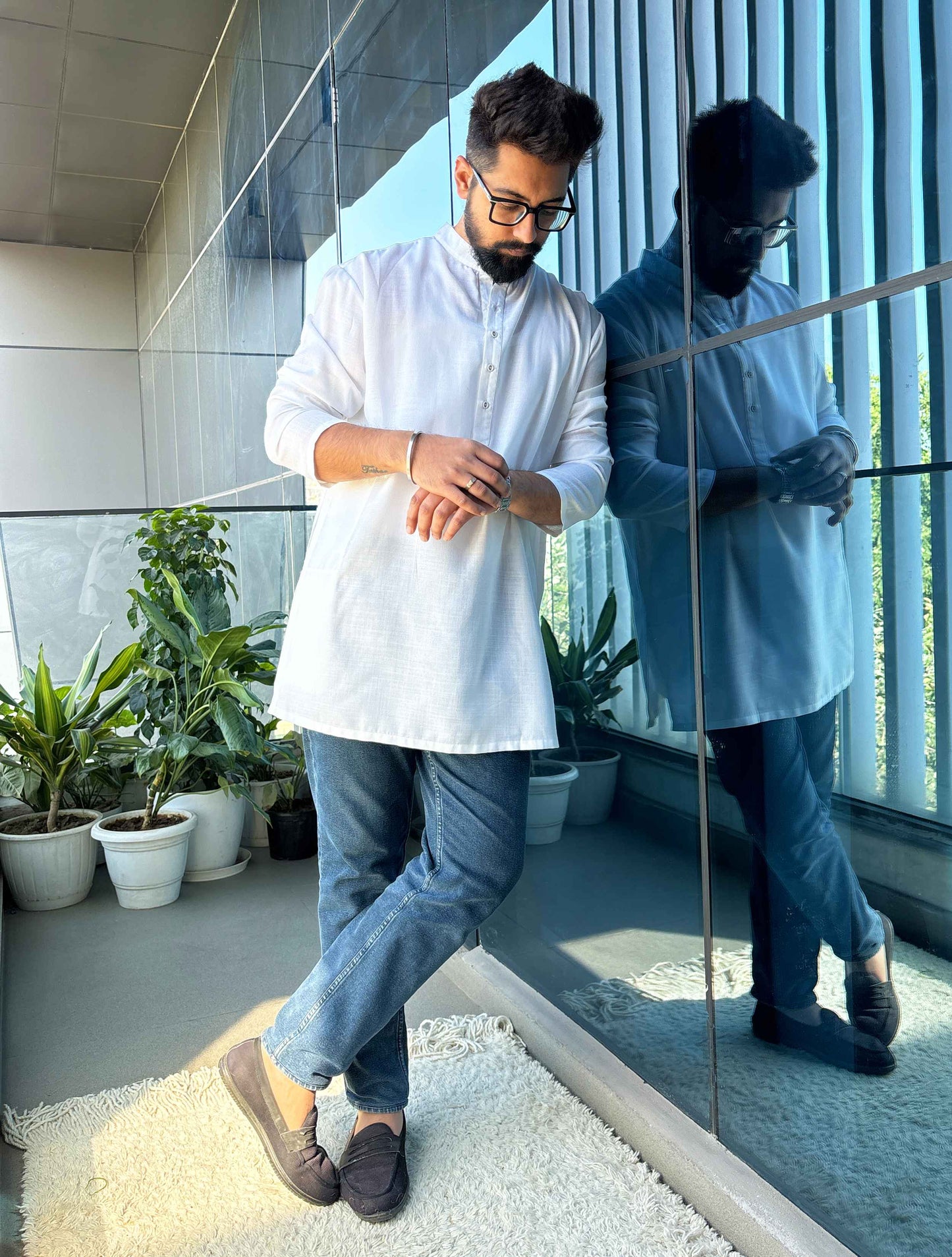 trueBrowns White Unisex Freesize Kurta | Swadesiicart