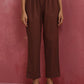 trueBrowns Brown Cotton Dobby Kurta Co-ord set - Swadesiicart