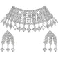 Tehzeeb Creations Women's Silver Colour Oxidised Necklace And Earring With Mirror Work - Swadesiicart