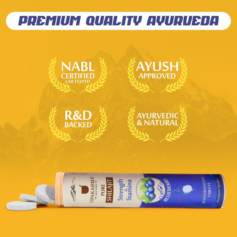 Upakarma Ayurveda Pure Sj Effervescent Tablets - Blueberry | Swadesiicart