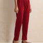 trueBrowns Maroon Kashmiri Woollen Jacket 3pc Set | Swadesiicart