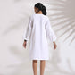 trueBrowns White Cotton Schiffli Short Dress | Swadesiicart