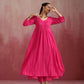 trueBrowns Pink Cotton Dobby Kurta Set | Swadesiicart
