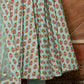 Pomcha Jaipur Lilly Of Valley Hand Block Anarkali Set | Swadesiicart