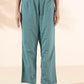 trueBrowns Green Cotton Ikat Flared Co-ord Set - Swadesiicart