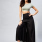 InWeave Solid Black Palazzo - Swadesiicart