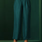 trueBrowns Teal Silk Relaxed Placket Co-ord Set - Swadesiicart