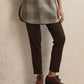 trueBrowns Green Check High Neck Winter Top | Swadesiicart